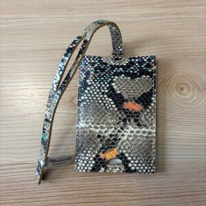 NWT Madewell Snakeprint Luggage Tag